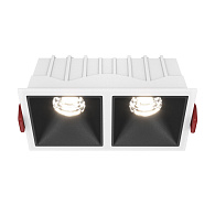 Светильник 13 см, 20W, 4000K, Technical DL043-02-10W4K-D-SQ-WB, белый-черный, 36°, Dim, Triac, вр 5,5*11,5 см