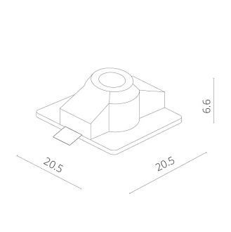 Светильник встраиваемый гипс Arte-Lamp INVISIBLE A9410PL-1WH,белый, вр 21*21 см