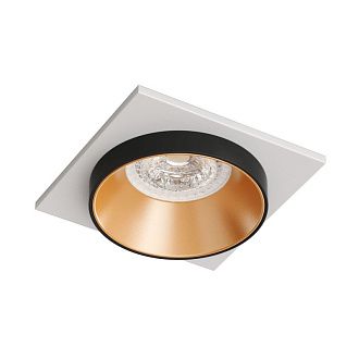 Светильник встраиваемый 9,2*9,2*4,3 см, вр 6,5 см, 1*GU10*50W, Denkirs Lemvik DK2402-GD, черный