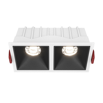 Светильник 13 см, 20W, 4000K, Technical DL043-02-10W4K-D-SQ-WB, белый-черный, 36°, Dim, Triac, вр 5,5*11,5 см