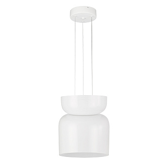 Светильник подвесной 27*30 см, 1 LED*10W, 4000 К, Divinare Opal 5245/33 SP-10, Белый