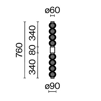 Бра 13,5*9*76 см, LED, 19W, 3000К, Maytoni Amulet MOD555WL-L13G3K золотой