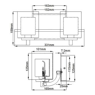 Бра для ванных комнат Quoizel, Арт. QZ-KOLT2-PC-BATH