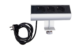 Donel Настольный розеточный блок Ovaledesign в сборе: 3х220V, кабель, DDSBCNU6O-3PSANC