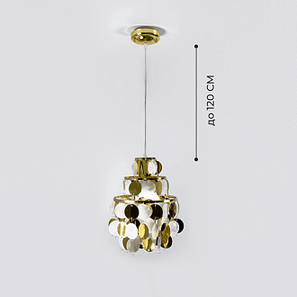Светильник подвесной SAPFIR SPFD-8686 SHELL GOLD/ЗОЛОТО D225/H1200/1/E27/60W без ламп CEDAR