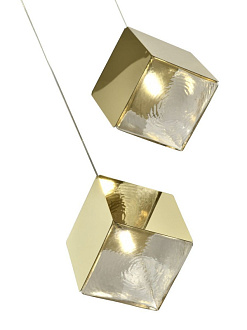 Подвесной светильник 25*25*180 см, 3*G9, 30W, Zortes Ice Cube ZRS.1005.03, золотой