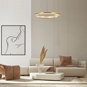Подвесной светильник 60*60*150 см LED, 36W, 3000К, Maytoni Krone P097PL-L36BS3K1 латунный