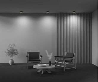 Накладной светильник 12*12*6 см, LED, 12W, 3000К, Maytoni Technical Zon C032CL-12W3K-RD-B черный