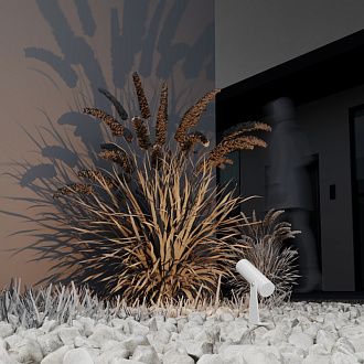 Ландшафтный светильник  2,6*0*8*7,3 см, LED 2W, 3000К, Белый Maytoni Bern O050FL-L2W3K