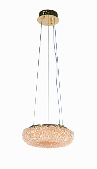 Люстра Ø300 x H120 (700), мм, 20W, GOLD+CLEAR (Золото + Прозрачный Хрусталь) NewRgy 2815E/20W GOLD+CLEAR