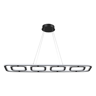 Светильник диммируемый, пульт ДУ 120*31*200 см, LED 175 W, 4000К Черный Novotech Over 359185 IP20