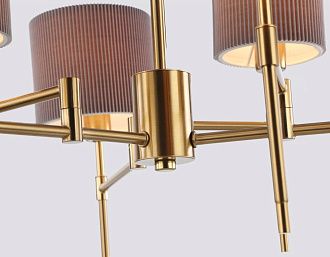 Люстра на штанге с абажурами **36,5-70,5 см, 6*E14*40W, K, Ambrella Light High Light LH72381, латунь