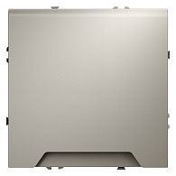 Розетка встраиваемая Voltum S70 с заземлением, защитными шторками и крышкой 16А, кашемир пластик Soft touch VLS040303