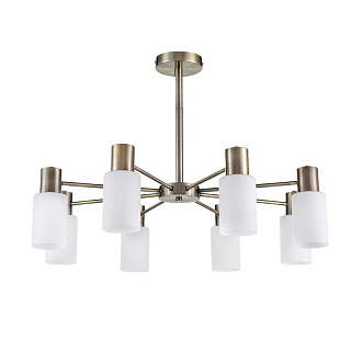 Люстра потолочная 72*49 см, 8*E14 Lumion MAVE 8100/8C бронза, белый