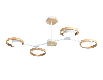 Светильник подвесной 82,5*53*28,5 см, LED 28W, 3000К, белый, светлое дерево Ambrella Comfort LineTech FL51609