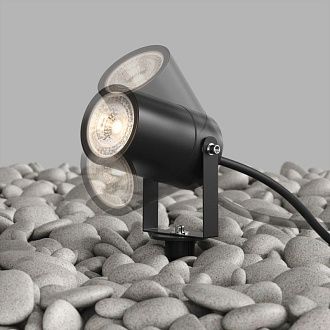 Грунтовый светильник 17*6*9- см, 1*GU10*15W, K, Denkirs MOSS DK9800-BK, черный алюминий