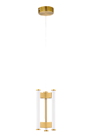 Люстра Ø150 x H300(1500), мм, 12W 4000K, BRASS(Латунь) NewRgy 2312S-DW BRASS
