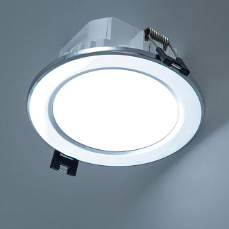 Светильник встроенный 11*4,2 см, LED*7 W, 3000-5500-4000 К, Хром Citilux Акви CLD008111V, вр 9 см
