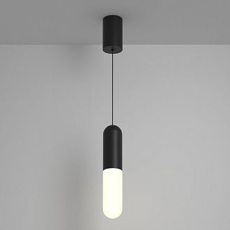 Подвесной светильник 6*6*30 см, LED, 12W, 3000К, Maytoni Technical Mist P101PL-L300-12W3K-B черный