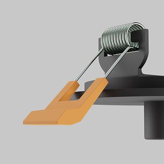 Встраиваемая потолочная чаша для подвесных шинопроводов *9,7*-3,7 см, Maytoni Technical Accessories for tracks Arity TRA233RCB-B, Черный