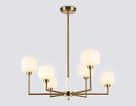 Люстра на штанге с мрамором **30-68 см, 6*G9*40W, K, Ambrella Light High Light LH53015, латунь