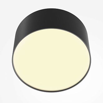 Накладной светильник 12*12*6 см,  LED, 12W, 3000К, Maytoni Technical Zon C032CL-12W2.7K-RD-B черный