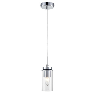 Подвесной светильник 10*80 см, 1*E14 Lumion ISHA 8102/1A хром, прозрачный