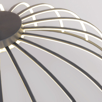 Подвесная люстра 80*195 см, 70W, Favourite Vertex 4285-8P Матовый серый и белый акрил