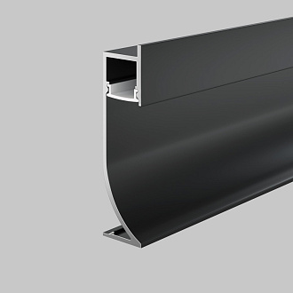 Алюминиевый профиль  Накладной 13,8*53*2000 мм для светодиодной ленты Maytoni Led strip Черный ALM-5314-B-2M