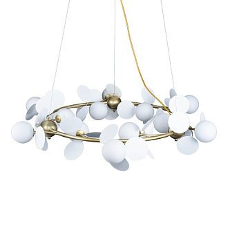 Подвесная люстра Loft IT Matisse 10008/1050 white, диаметр 105 см, золото-белый