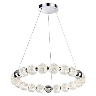Люстра 69*69*150 см, 1 LED*60W, 4000 К, Odeon Light Crystal, хром 5007/60L