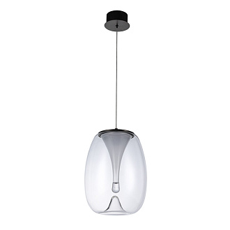 Светильник подвесной 27*37 см, 1 LED*15W, 4000 К, Divinare Campo 5874/09 SP-15, Прозрачный