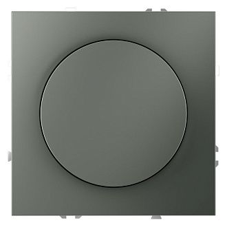 Светорегулятор встраиваемый Voltum S70 поворотно-нажимной 600 Вт, титан пластик Soft touch VLS070306