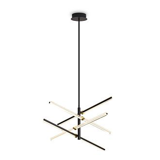 Подвесной светильник 80*40*65-65 см, LED*39W, 2700K, Freya Brilliance FR5557PL-L22B, Черный