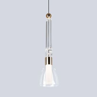 Подвесной светильник 12,5*80/200 см, LED 6W MODESTYLE MS.1630.1 золото/черный