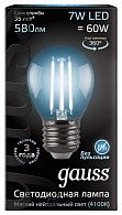 105802207 Лампа Gauss Filament Шар 7W 580lm 4100К Е27 LED 1/10/50