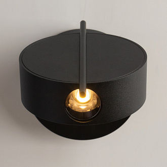 Бра 6,65*10*10*14 см, LED*4W, 3000 К, Nuance MOD180WL-L4B3K Maytoni, Черный и Латунь