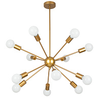 Люстра на штанге Arte Lamp Alastor A6702PL-12PB, диаметр 70 см, полированная медь