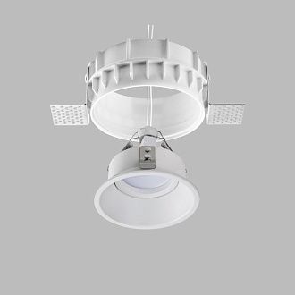 Встраиваемый светильник *9,3*-4 см, 1*GU5.3*50W, K, Lightstar Domino G214606, белый, вр 9,3 см