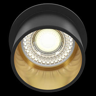 Встраиваемый светильник Maytoni Reif DL050-01GB, черный-золото