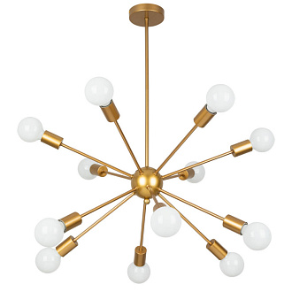 Люстра на штанге Arte Lamp Alastor A6702PL-12PB, диаметр 70 см, полированная медь
