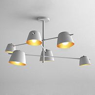 Люстра на штанге GODA White 115*115*85 см, 6*E27*60W, ImperiumLoft GODA01, Белый