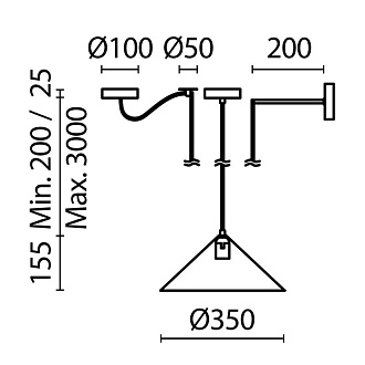 Подвесной светильник  35*0*15,5*38 см, E27 1 40W, К, Серый Maytoni Basic colors MOD167PL-01GR