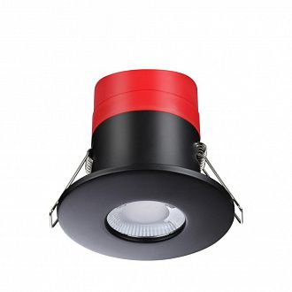 Встраиваемый LED светильник Novotech Regen 358638, 8W LED, 3000-5000K, черный, вр 6 см