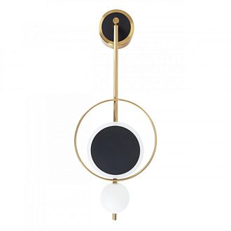 Бра 58 см, 7W, 4000K, Arte Lamp Polaris A2604AP-7BK, черный-золото