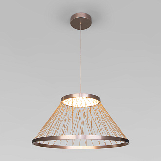 Подвесной светильник 60*60*50-185 см, LED*40W, 3000K, Eurosvet Cesta 40017/1 LED, коричневый, a069288