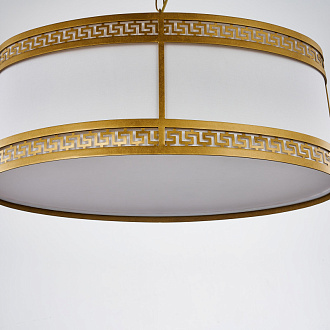 Подвесная люстра Favourite Exortivus 4011-3PC, L600*W250*H395/1395, античного золота, плафон из белой ткани