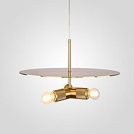 Люстра RH Utilitaire Disk Triple Pendant Brass 46*46*21 см, 3*E27*60W, ImperiumLoft 40.2339, Латунь