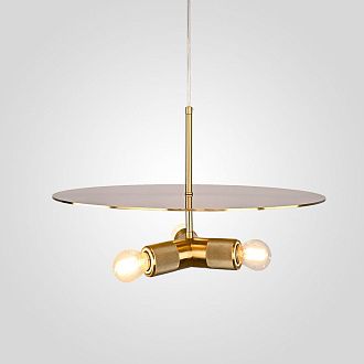 Люстра RH Utilitaire Disk Triple Pendant Brass 46*46*21 см, 3*E27*60W, ImperiumLoft 40.2339, Латунь