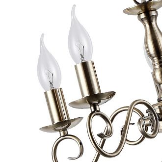 Подвесная люстра Arte Lamp A1129LM-5AB бронза, диаметр 42 см